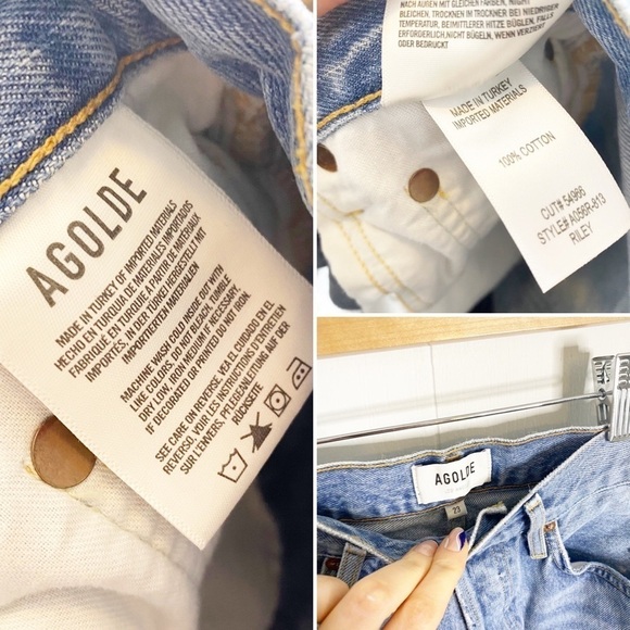 Agolde Jeans Riley High Rise Straight leg Crop Jeans in Endeavor 23 - Picture 8 of 10